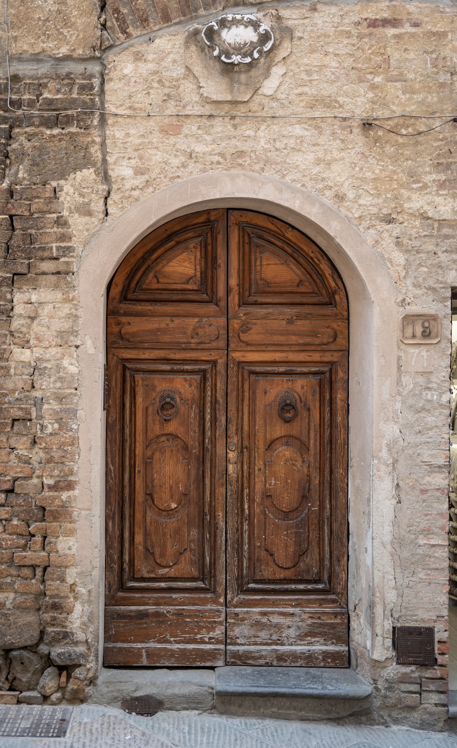 Wood entry door